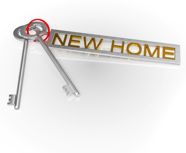 New Home Key Shows Moving Into House